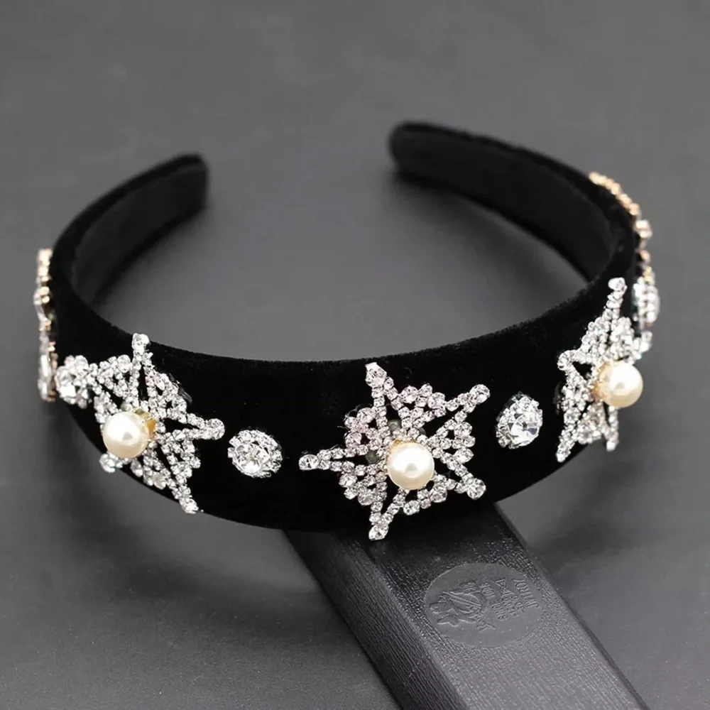 Star Pearl Rhinestone Headband